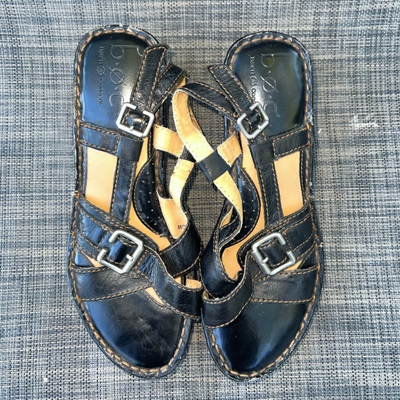 BOC Born Concept black buckle wedges - Picture 7 of 8